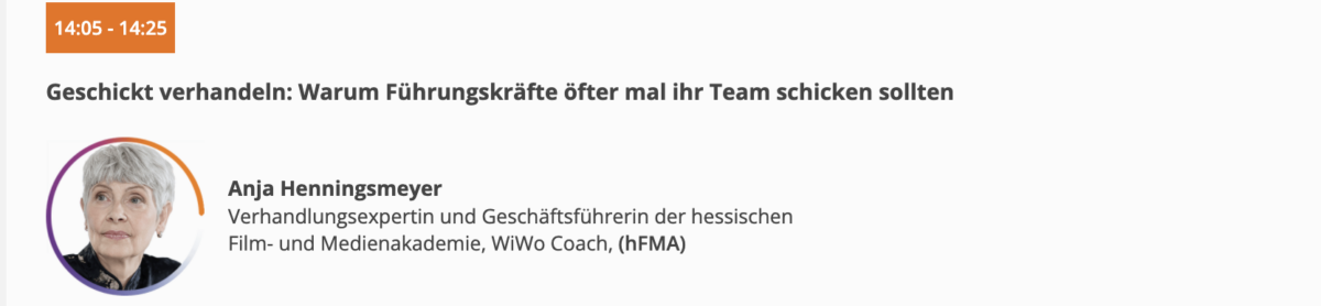 01.06.2022 – KONGRESS: Geschickt verhandeln. Warum Führungskräfte öfter ein Team schicken sollten.